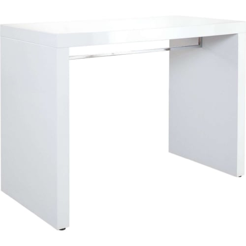 Icon 59" Bar Height Table in High Gloss White Lacquer Waterfall