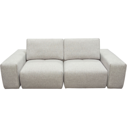 Jazz Modular 2 Seater Sectional Sofa Unit with Adjustable Backrest in Light Brown Fabric