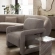 Kona Open Arm Accent Chair in Mink Polyester Fabric