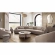 Lena 3 Piece Sectional Sofa in Fawn Faux Alpaca Fabric