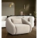 Lena Swivel Accent Chair in Fawn Faux Alpaca Fabric