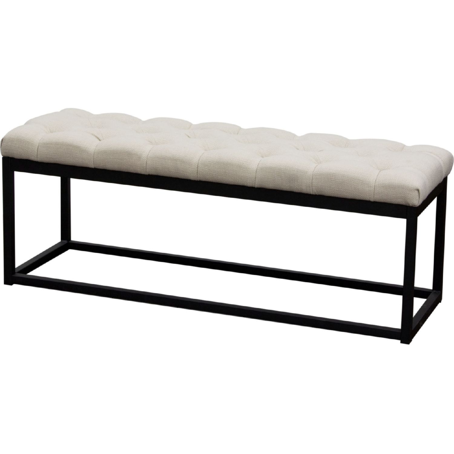 Small black metal discount bench