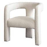 Scout Dining Chair in Ivory Boucle Fabric