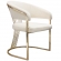 Solstice Dining Chair in Cream Velvet & Gold Metal