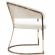 Solstice Dining Chair in Cream Velvet & Gold Metal