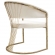 Solstice Dining Chair in Cream Velvet & Gold Metal