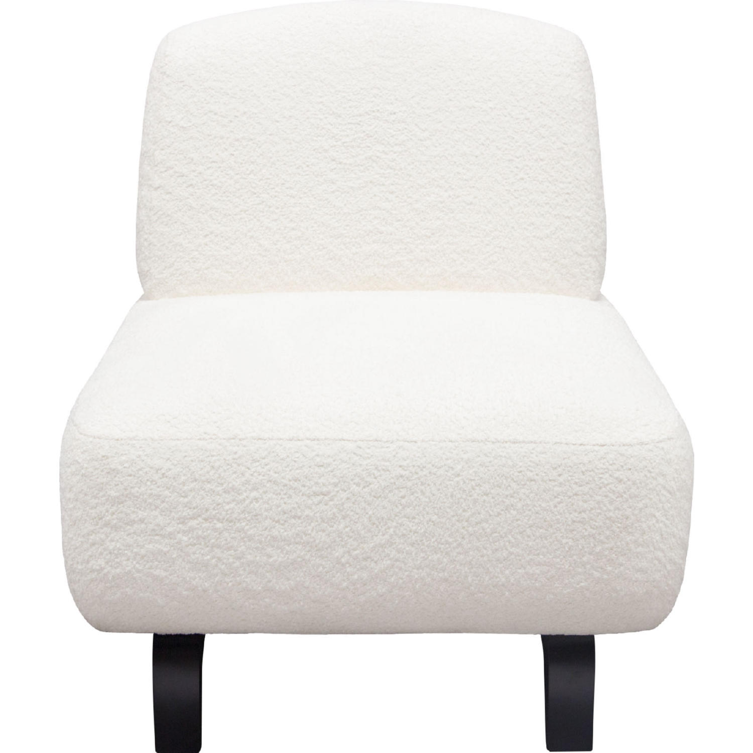 Diamond Sofa VESPERACWH Vesper Armless Chair in White Faux Shearling ...