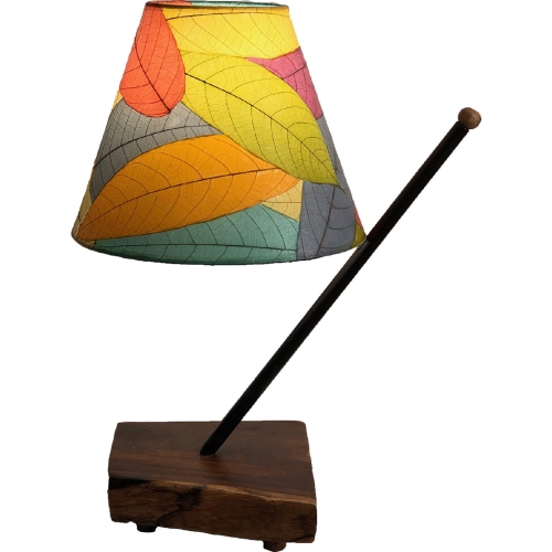 Polearm Table Lamp in Multicolor Cocoa Leaves