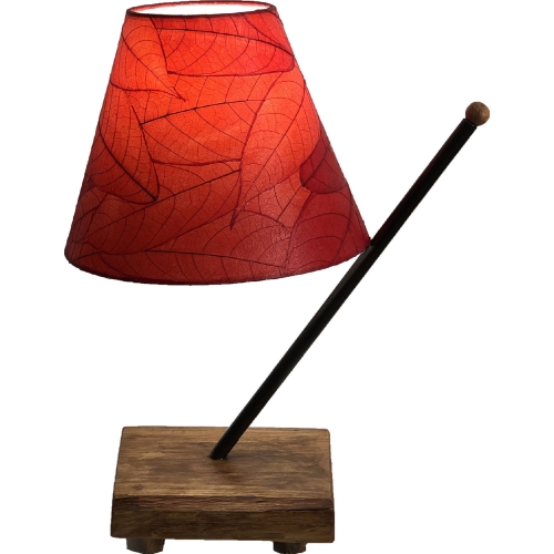 Polearm Table Lamp in Red Cocoa Leaves