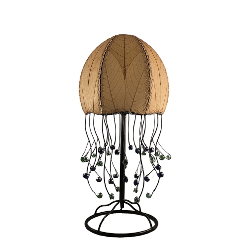 Jellyfish Table Lamp in Natural Cocoa Leaves