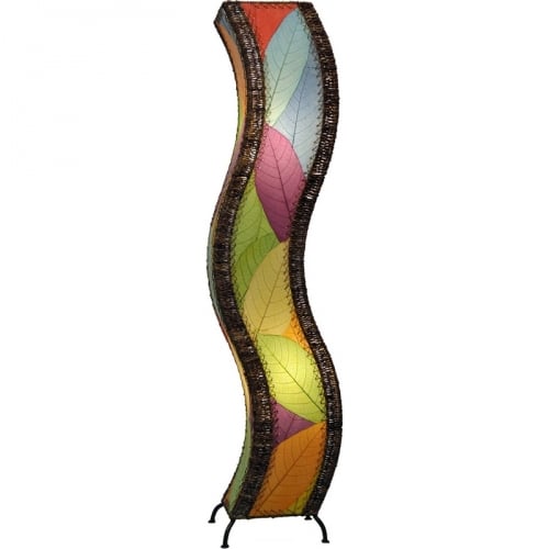 Wave Large Floor Lamp in Multi Color  & Wrought Iron