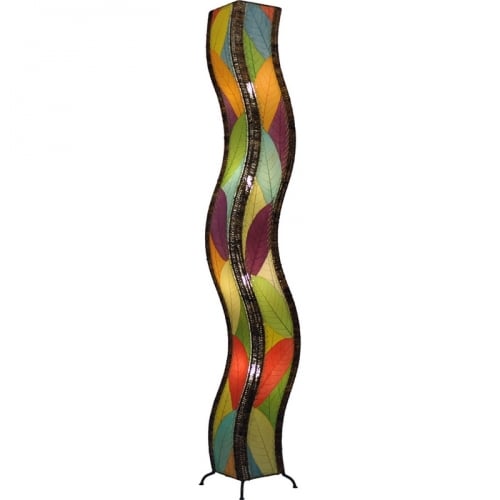 Wave Giant Floor Lamp in Multi Color & Wrought Iron