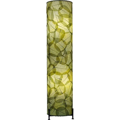 Banyan Large Floor Lamp in Green Cocoa Leaf & Metal