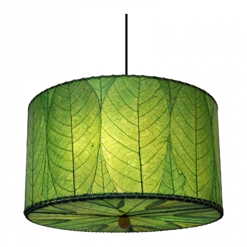 Hanging Drum Small Pendant Lamp in Green