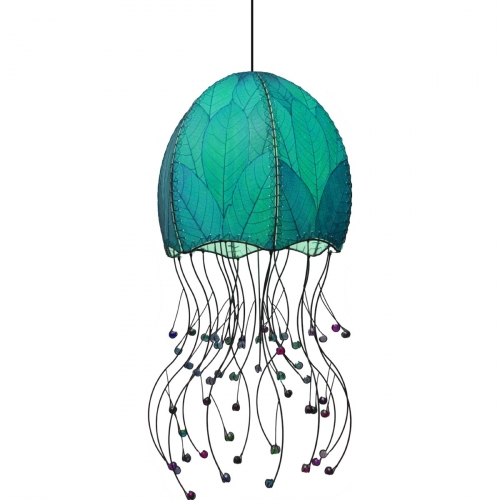 Jellyfish Hanging Lamp in Sea Blue