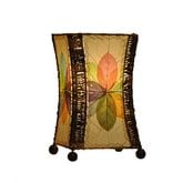 Hour Glass Table Lamp in Multi Color Jackfruit & Wrought Iron