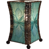 Hourglass Table Lamp in Sea Blue