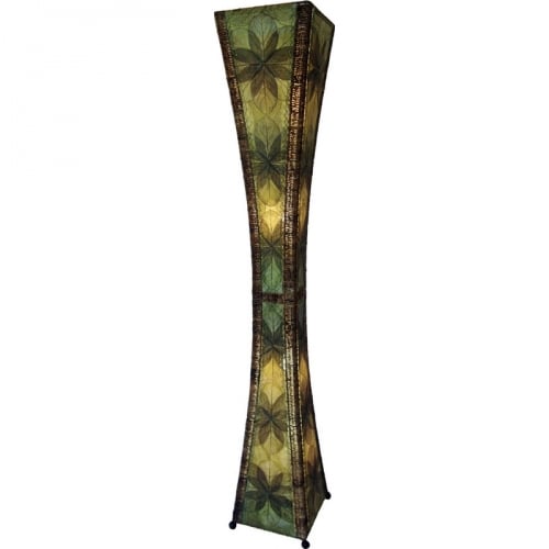 Hour Glass Giant Floor Lamp in Green