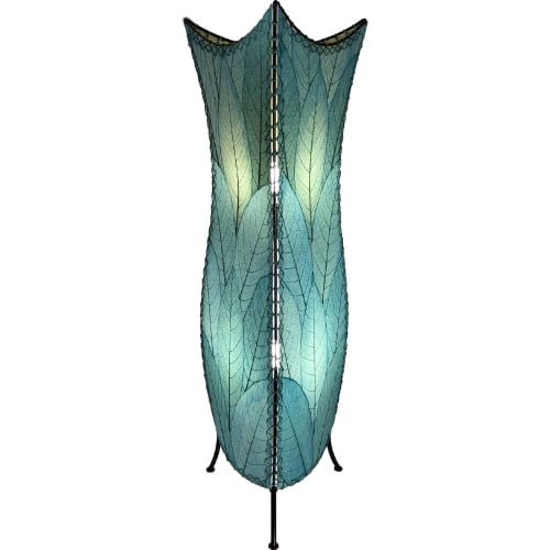 Flowerbud Shape Large Floor Lamp in Sea Blue