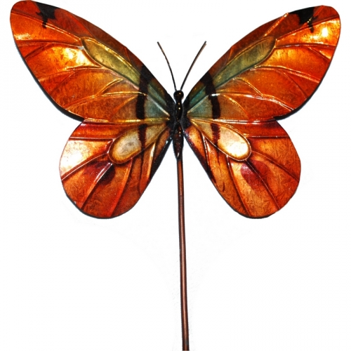 Garden Stake Butterfly in Orange