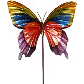 Garden Stake Butterfly in Rainbow