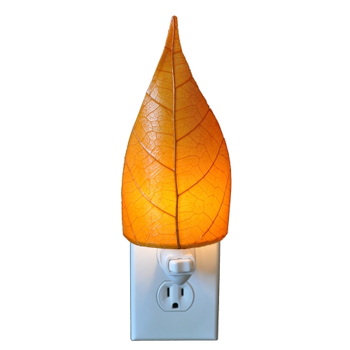 Leaf Nightlight in Single Orange Cocoa Leaf