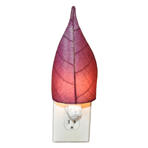 Leaf Nightlight in Single Purple Cocoa Leaf