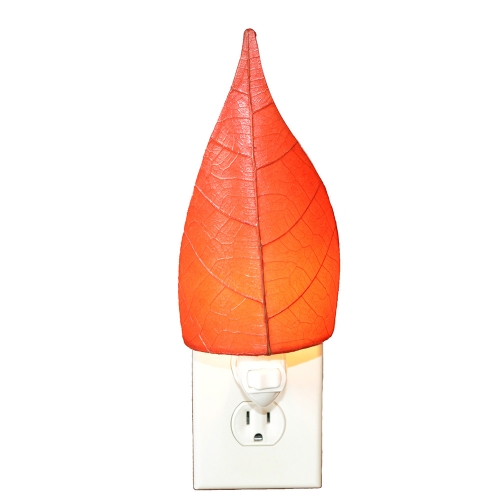 Leaf Nightlight in Single Red Cocoa Leaf