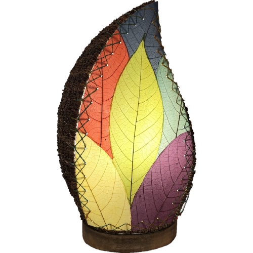 Leaflet Table Lamp in Multicolor Cocoa Leaf