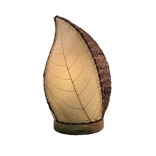 Leaflet Table Lamp in Natural Cocoa Leaf