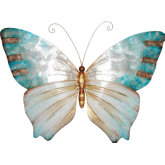 Butterfly Wall Decor in Pearl & Soft Aqua