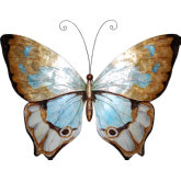 Butterfly Wall Decor in Copper w/ Aqua