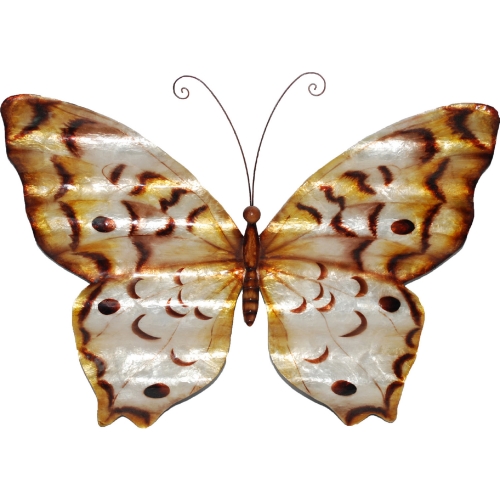 Butterfly Wall Decor in Copper w/ Ripples Capiz Shell