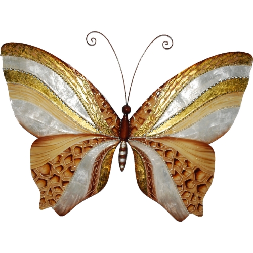 Butterfly Wall Decor in Copper & Pearl Capiz Shell