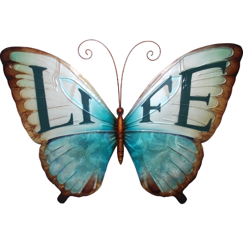 Butterfly Wall Decor in Multicolor Capiz Shell