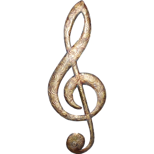 Music Note Wall Decor in Gold