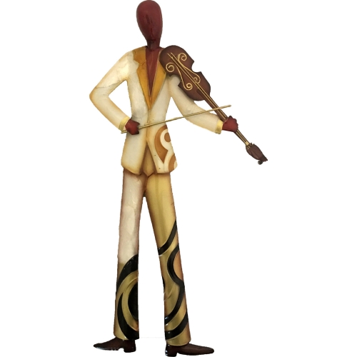 Violin Player Musician Wall Decor in Multicolor