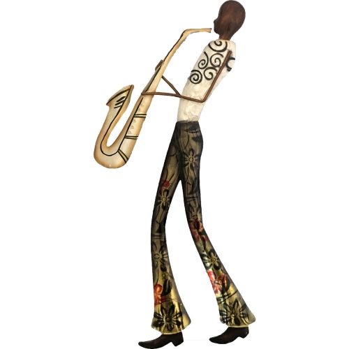 Sax Player Musician Wall Decor in Multicolor