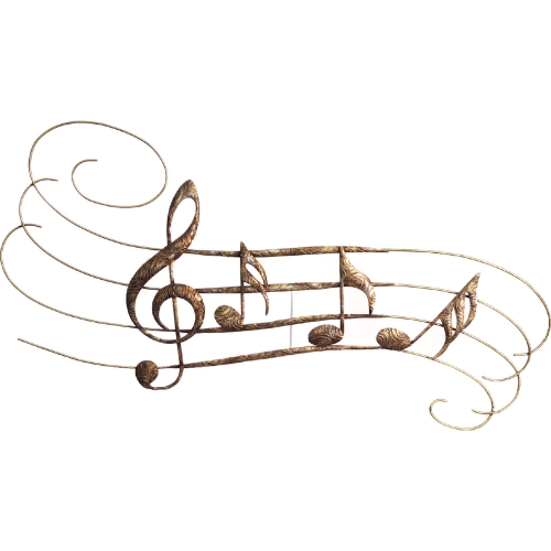 Large Musical Notes Wall Decor in Copper