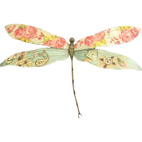 Dragonfly Wall Decor in Pink & Blue