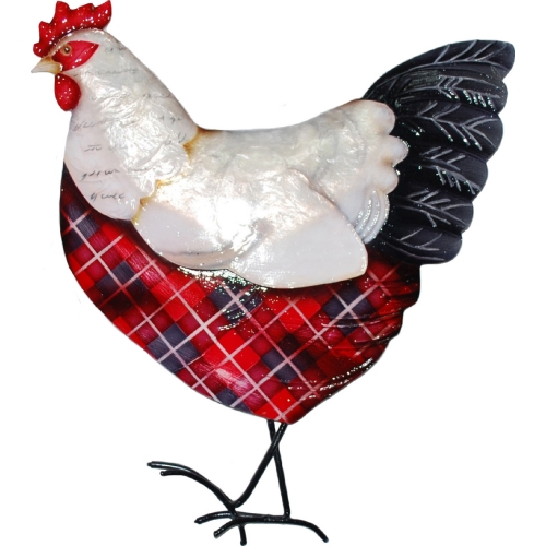 Chicken Wall Decor Red, White & Blue