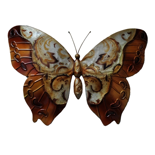 Wall Butterfly Metal Wall Decor in Copper