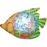 Fish Colorful 20" Wall Decor w/ Green Accent