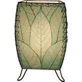 Outdoor Indoor Cube Table Lamp in Sea Blue Cocoa Leaf