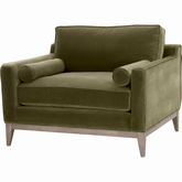 Parker Accent Chair in Olive Velvet & Natural Gray Oak 6602-1.OLV/NG