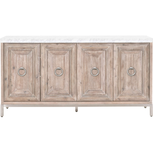 Azure Sideboard in Grey w/ White Carrera Marble