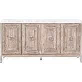 Azure Sideboard in Grey w/ White Carrera Marble