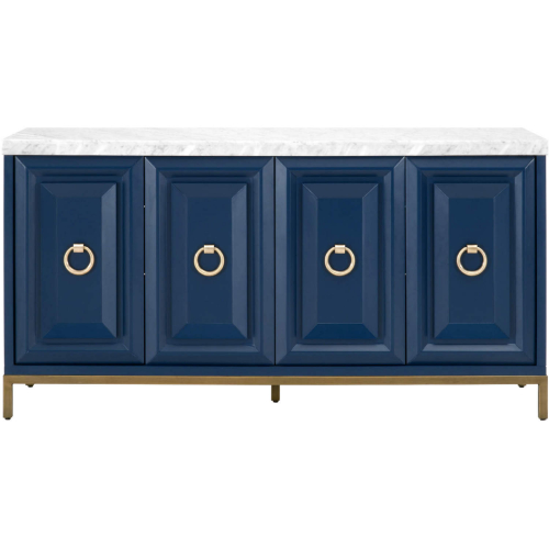 Azure Sideboard in Navy w/ White Carrera Marble