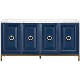 Azure Sideboard in Navy w/ White Carrera Marble