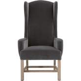 Bennett Arm Chair in Dark Dove Velvet & Gray Wood 7107UP.DDOV/NG